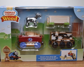 Diesel's Dairy Drop-off: Thomas & Friends Wooden Train Set