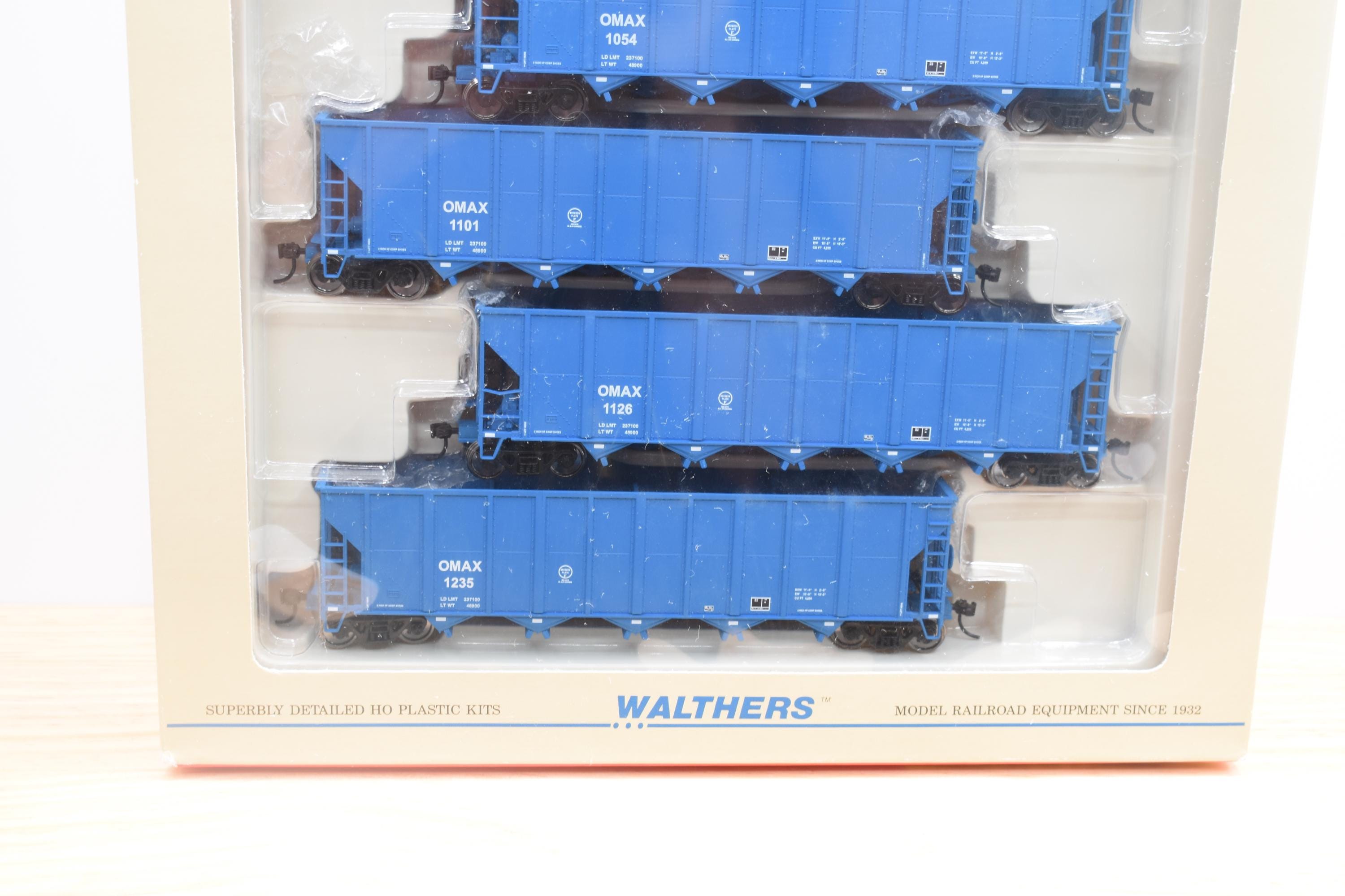 HO Scale Walthers Gold Line 6-pack of RD4 Coal Hoppers OMAX 932