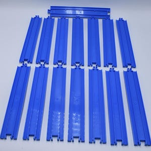 2001 Tony Plarail Thomas & Friends 15 x Blue Straight Plastic Tracks Vintage