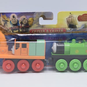 Thomas Friends Wooden Railway Green Oliver & Oliver Excavator 2015 FisherPrice - Thomas Wooden Collection