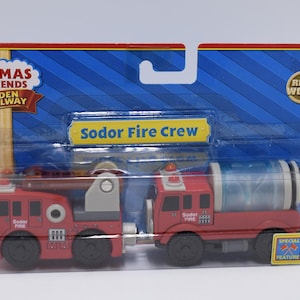 Sodor Fire Crew Special Feature Thomas & Friends Wooden Railway Engine Trains - New Sealed - Thomas Wooden Trains Collection