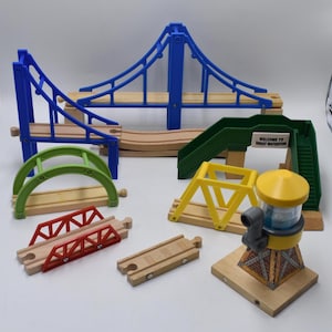 You Choose Thomas and Friends Replacement Pieces Welcome to Great Waterton Water Tower Red Yellow Brio Bridge Blue Dark Suspension Skyway