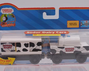 thumbnail image 2 of 5 Unpainted Box Cars - Thomas & Friends Wooden Railway Trains (Fisher-Price, Vintage) 2 of 5