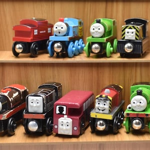 You Choose Thomas Friends Wooden Railway Trains Engines Talking Percy Salty Bertram Bus Bertie Red Caboose Mavis Diesel Thomas Mr. Bubbles