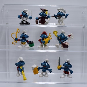 Vintage Smurfs, Peyo Smurf Collection, From 1970s and 80s, Peyo Schleich Bully Toy Figurines, Memory Toys, Childhood Toy, Gift, Lot of 12