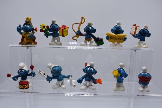 Vintage Smurfs, Peyo Smurf Collection, From 1970s and 80s, Peyo Schleich  Bully Toy Figurines, Memory Toys, Childhood Toy, Gift, Lot of 10 