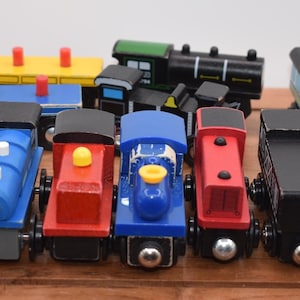 Moteur de locomotive - Train en bois compatible avec les chemins de fer, jeu de simulation de 3 po.