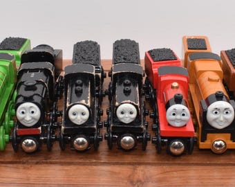 1990年代の木製列車トーマスと仲間たち 7両セット（写真の通り