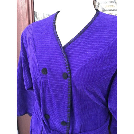 VTG 1950s Purple Vanity Fair Double Breasted Dres… - image 8