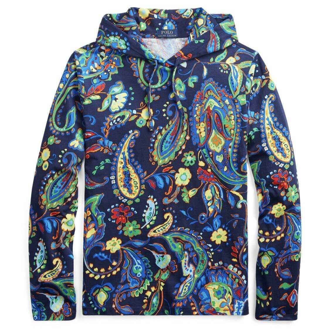 NWT Polo Ralph Lauren Men Long Sleeve T shirt Hoodie Paisley