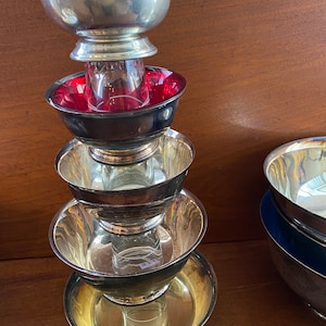 Vintage Paul Revere bowl | traditional footed silverplate bowl | shiny 5 x 10 inch | gorham | fruit bowl grand millenial style