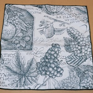 Vintage cloth napkins | modern kitchen | vineyard themed | white and gray | fine linen | retro kitchen table | patterned | unique design