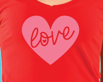 Liebe Herz SVG-Datei, Valentine Cut-Datei für Cricut und Silhouette