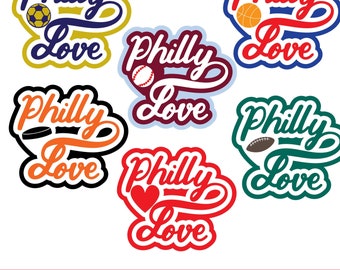Philly Sports Love SVG Bundle: Philadelphia Team Cut Files (Digital Download)
