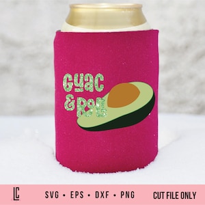 Guac and Roll SVG Avocado Funny cut file for Cricut and Silhouette