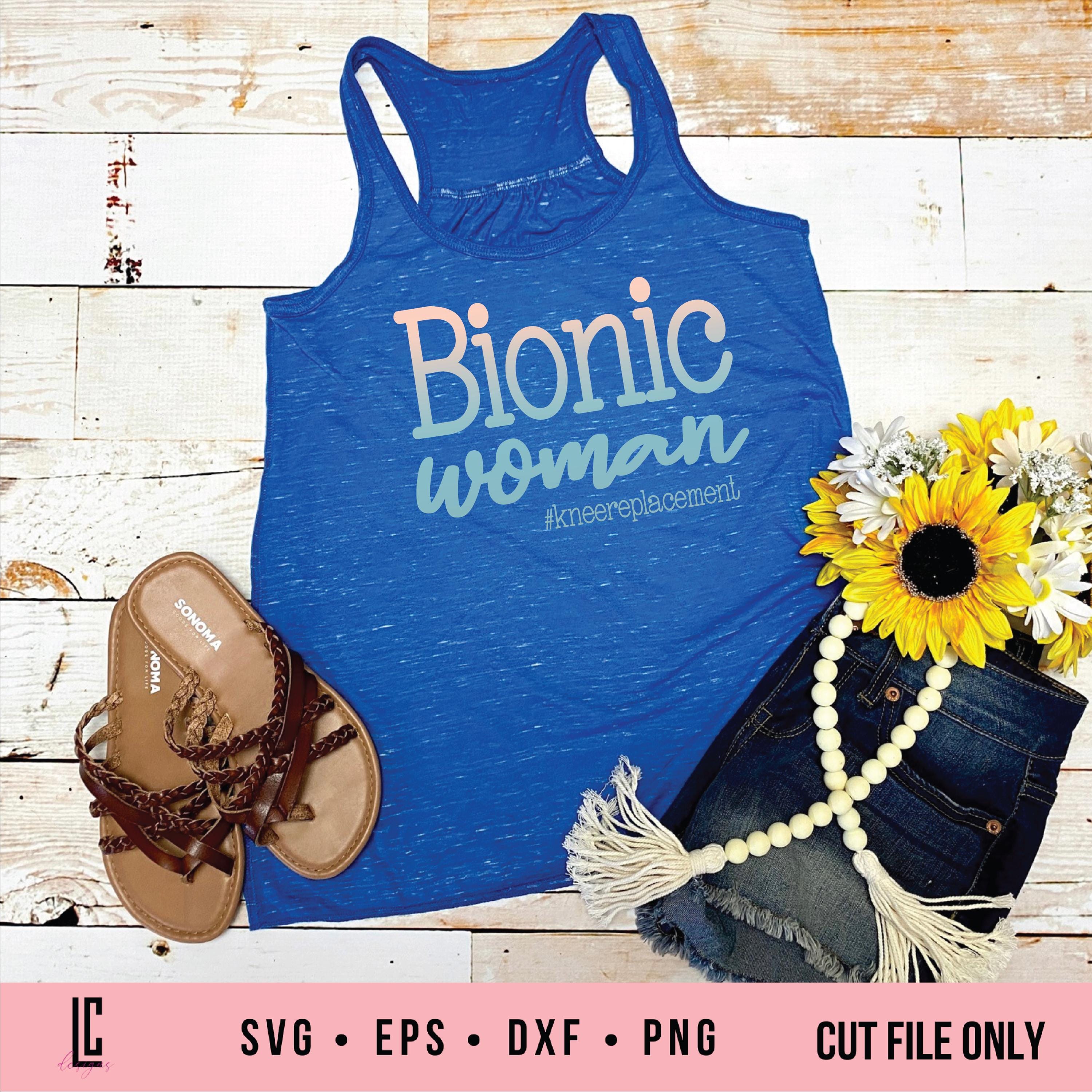 Bionic Woman SVG Cut File: Knee Replacement Design (digital File) - Etsy