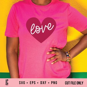 Love heart SVG file, Valentine cut file for Cricut and Silhouette