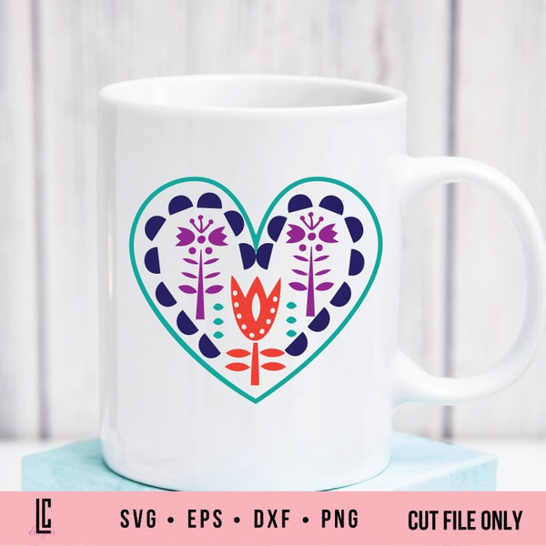 Folk Art SVG Heart Bundle - Polish Folk Art - SVG Cut Files