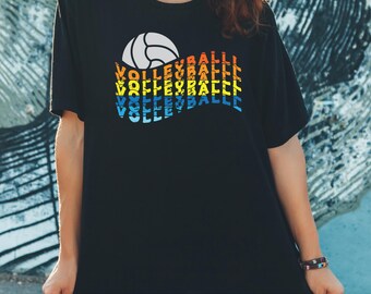 Beachvolleyball SVG Retro Welle Schnittdatei für Cricut oder Silhouette