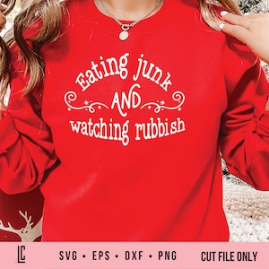 Home Alone SVG Eating Junk and Watching Rubbish SVG