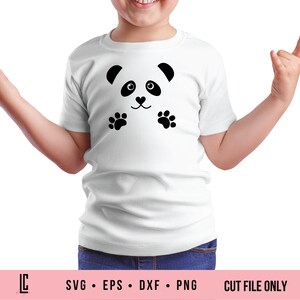 Lindo y divertido diseño de cara de panda - Archivo de corte SVG para Cricut y Silhouette