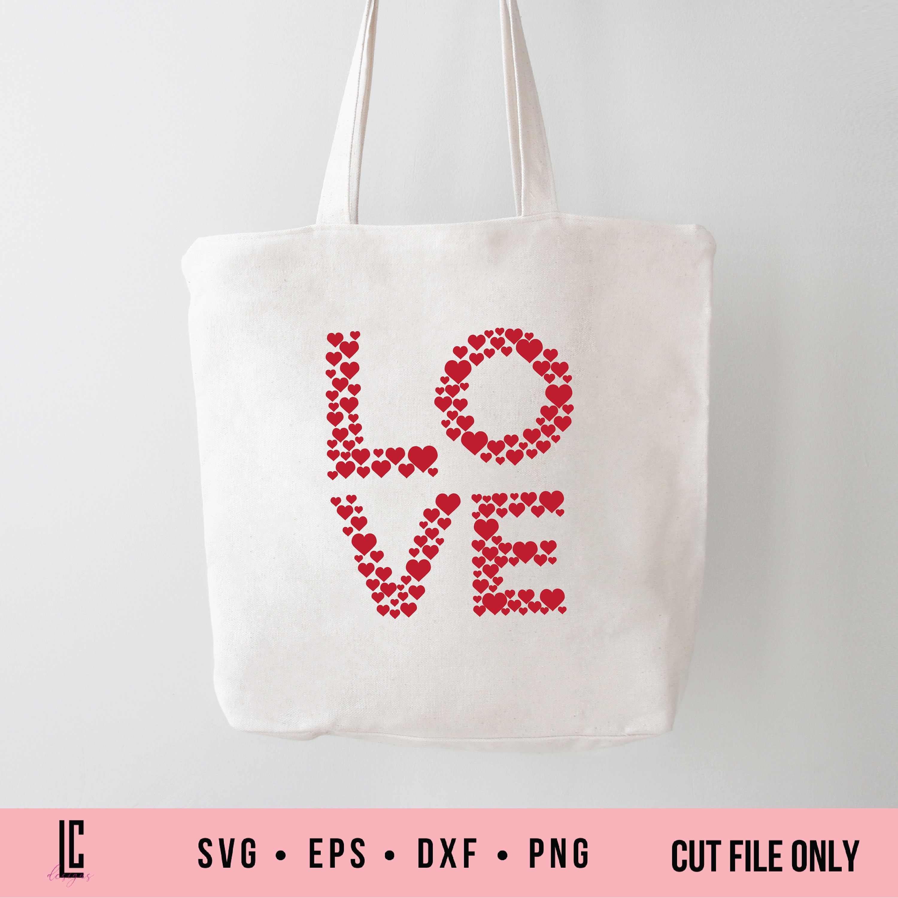 Love Hearts Valentine SVG Cut File for Cricut and Silhouette - Etsy