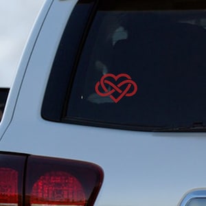 Polyamory Vinyl Decal - Car Decal with Poly infinity heart symbol