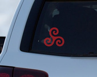 Triskelion Vinyl Decal - Car Decal with Triskel BDSM symbol