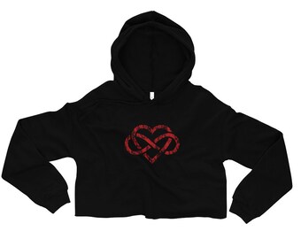 Crop Hoodie - Polyamory Infinity Heart