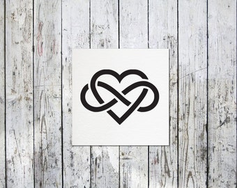 Polyamory Vinyl Decal - Car Decal with Poly infinity heart symbol