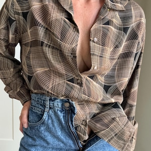 Vintages Davian 90s Blouse, Top, Unisex, Large, Long Sleeve