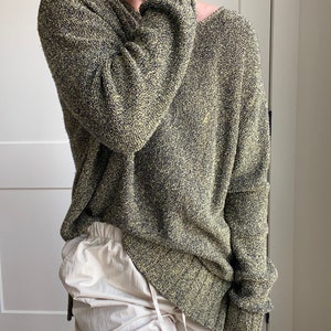 Oversized Sweater, Vintage, Unisex, Top, Tops, Fashion, Clothing, Clothes, Nuetral, Tan, Brown