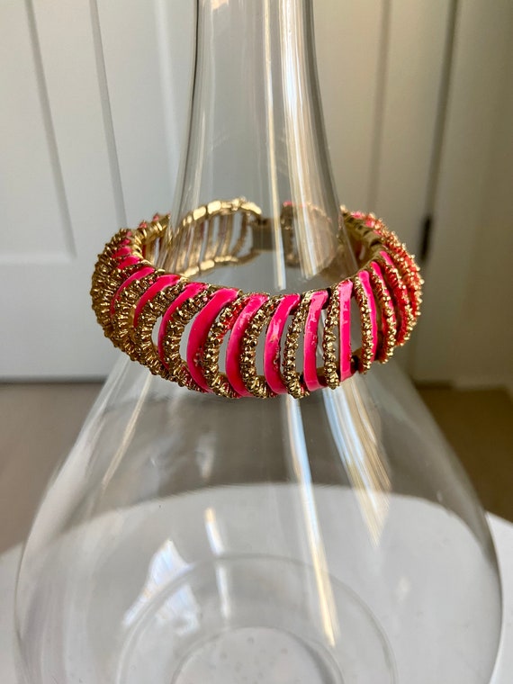 Gold and Pink Vintage Bracelet