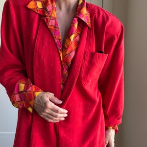 80s Gemini II Designs Inc Red Women’s Large Blazer, Oversized
