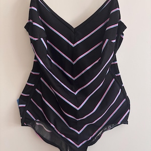 Robby Len, 80s, Black, one piece, womens vintage swimsuit