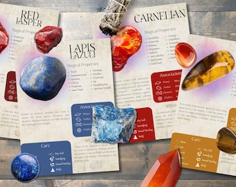 Book of Shadows, Printable pages of Crystals. Set #6