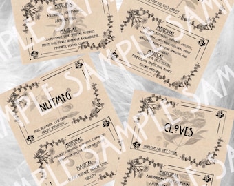 Apothecary Labels for Spices
