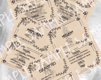 Apothecary Labels for Herbs