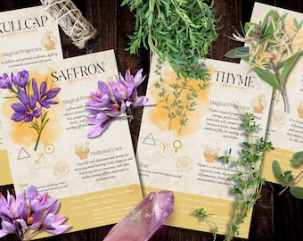 Book of Shadows, Printable pages of Emotional Herbs. Set #3