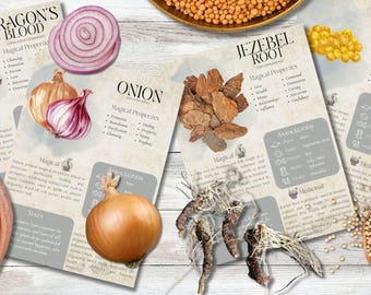 Style 2 | Book of Shadows, Printable pages of Baneful Herbs. Set #3