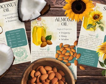 Style 2 | Book of Shadows, Printable pages of Ingredients. Set #4