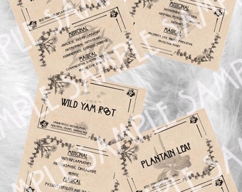 Apothecary Label Set Pack of four