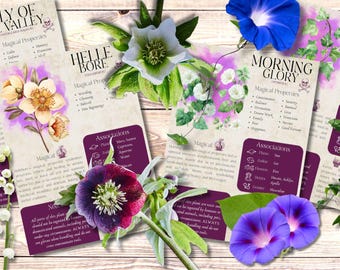 Style 2 | Book of Shadows, Printable pages of Poisonous Herbs. Set #3