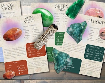 Book of Shadows, Printable pages of Crystals. Set #5