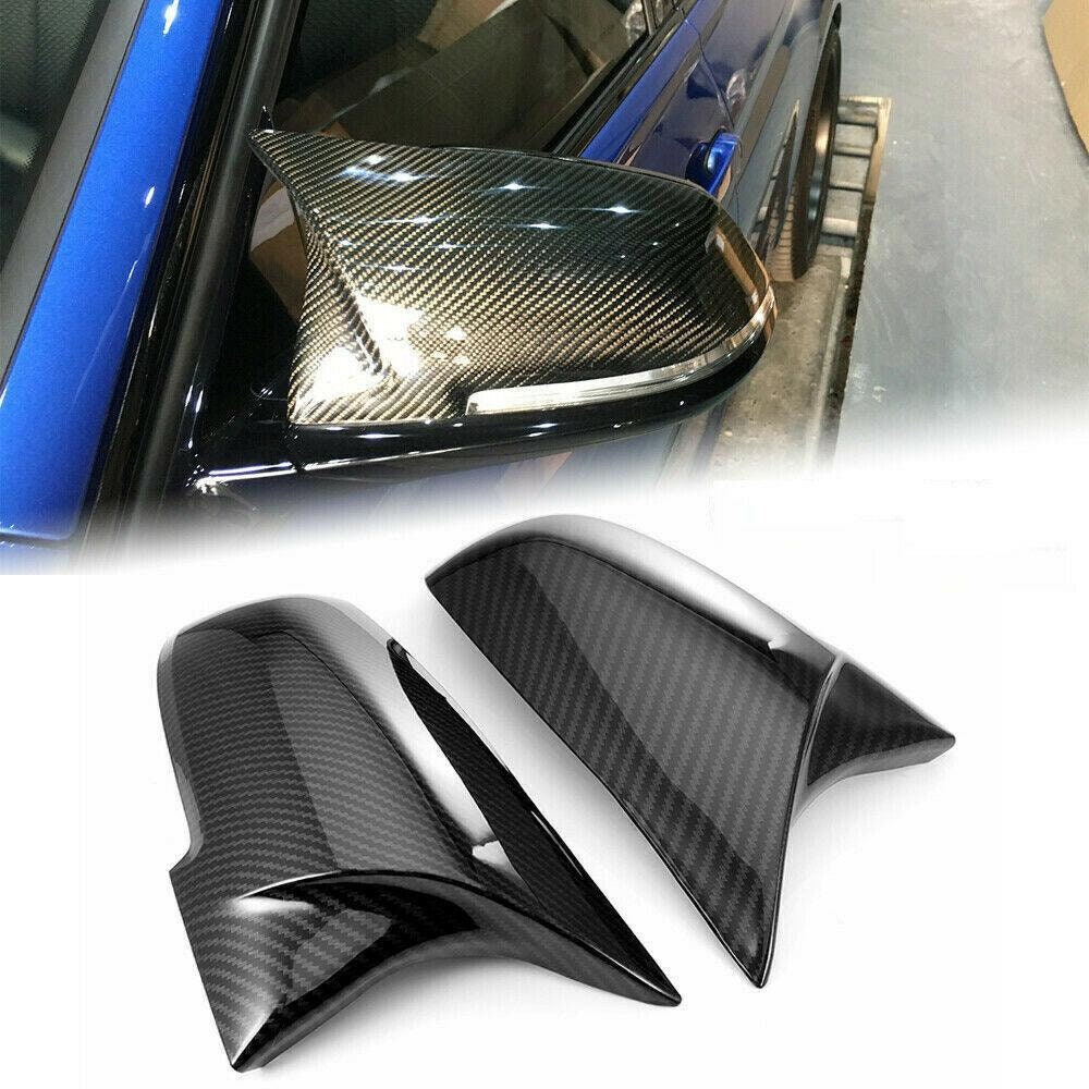 Semoic 1 Pair Carbon Fiber Car Rear View Mirror Cover Cap For F20 F22 F30 F31 F32 F33 F36 F34 F35 Side Mirror Cover Trim 51167292745 51167292746 