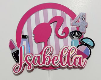 Makeup Cake Topper, Spa Party Cake Topper, Pamper Party Cake Topper, Teenage girl theme.