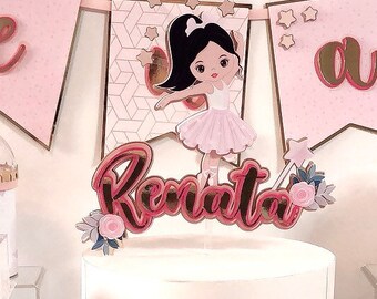Ballerina Cake topper, ballerina birthday
