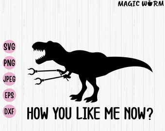 Lustige T-Rex SVG: Sarkastisches Dinosaurier-Design (Digitaler Download)