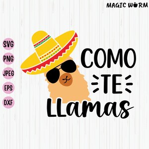 Como Te Llamas Svg, Llamas Svg, Cinco de Mayo Svg, Mexicaanse Svg, Cinco de Mayo Shirt Svg, Mexicaanse Lama's, Cricut, Silhouet