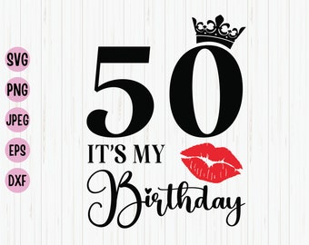 50th Birthday Queen SVG: Fifty Years Old Shirt Cut File (Digital Download)